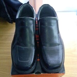 Deer Stags Black Leather Men's Loafers